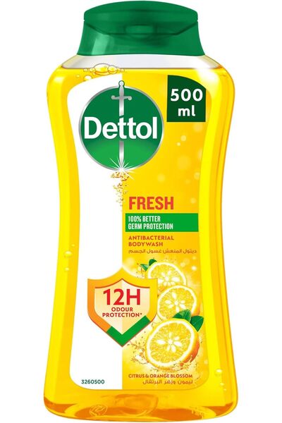 Dettol جل استحمام منعش وغسول للجسم، برائحة الحمضيات وزهر البرتقال، 500 مل