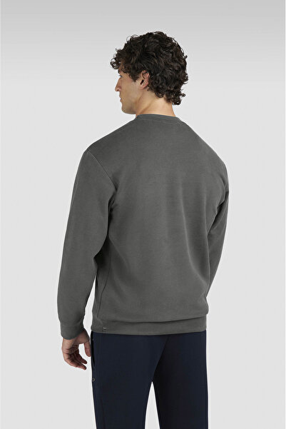 PAUL&SHARK Men's Regular Fit Logo Embroidered Long Sleeve Cotton Brown Sweatshirt 15311845-365