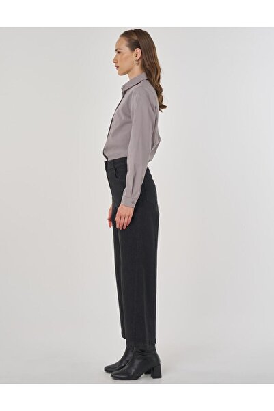 Kayra Marine Fit Denim Trousers Black