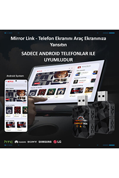 Fenrir Garage Kablosuz Araç Ekran Yanstıcı ve AndroidAuto Adaptörü, Kablosuz Dönüştürücü ANDROİD İÇİN!!!