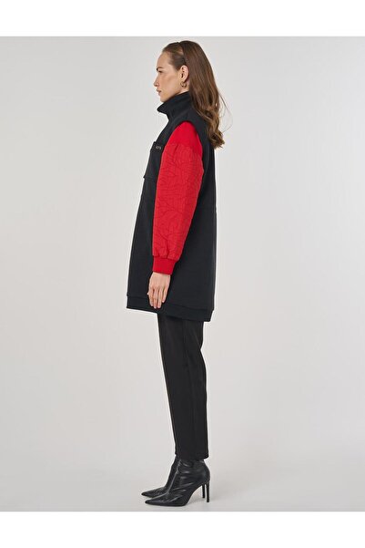 KYR High Neck Waist Gathered Vest Black