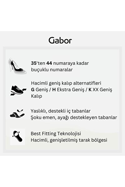 GABOR Best Fitting Kadın Bağcıklı Fermuarlı Bot 71.711