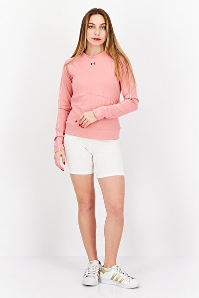 Under Armour Women Sportswear Fit Brand Logo Long Sleeves Sweatshirts, Peach