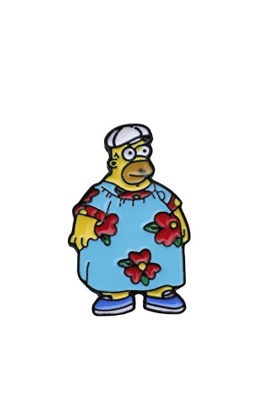 Miniso XZ1911 Funny Animation The Simpsons Brooch Homer Marge Bart Metal Badge Lapel Pin Backpack Accessori
