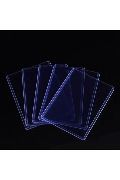 Choice5 5 أغلفة علوية زرقاء 35PT، حامل بطاقات تداول شفاف واقٍ، أغلفة بطاقات ب...