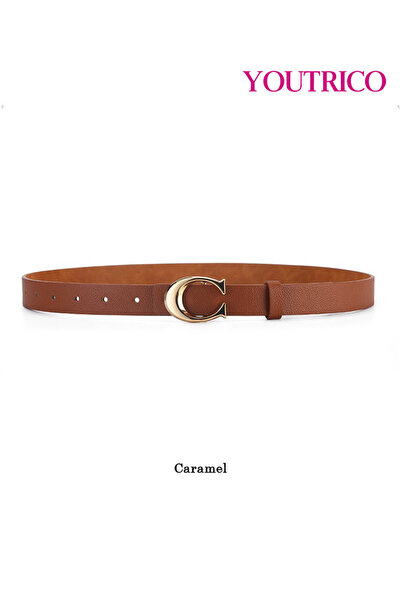 Youtrico حزام نسائي بإبزيم على شكل حرف C - حزام خصر بسيط