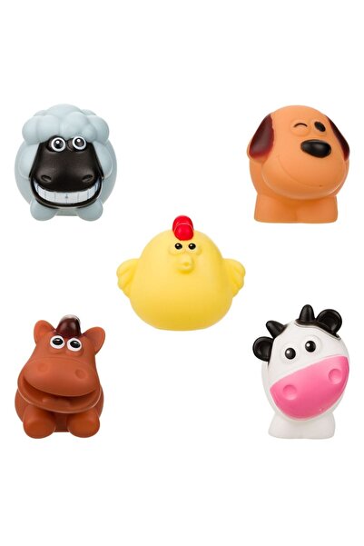 SHOPIENS Bath Toys, Set of 5 Pieces, Farm Animals, 6 cm, Multicolor, MYONNA IT & E- COMMERCE ®