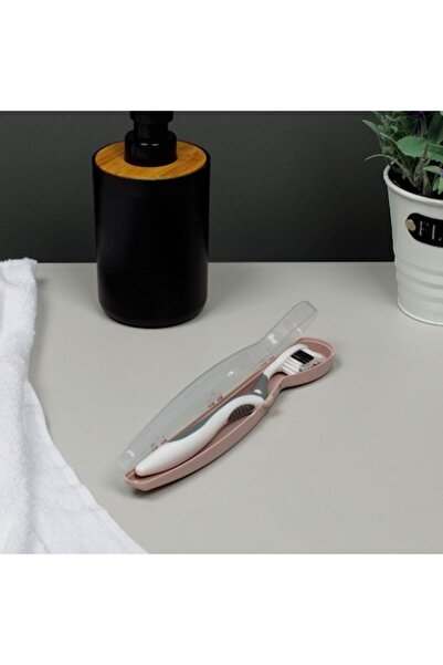 SHOPIENS Husa Periuta de Dinti, Culoare Nude, Lungime 20.5cm, Plastic, Capac ...