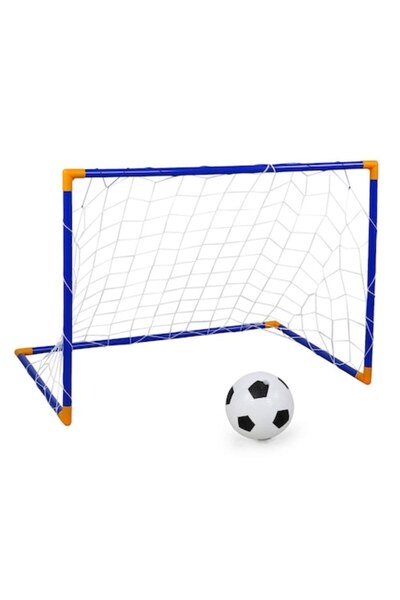 SHOPIENS Poarta Fotbal Plastic, Model Albastru, Dimensiuni 105x76x69 cm, Set ...