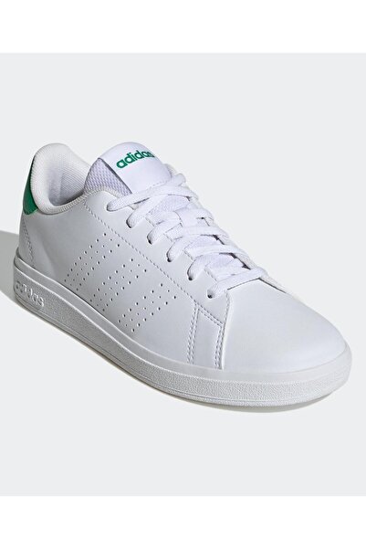 adidas Advantage Base 2.0 Lace Up Sneakers - White & Green