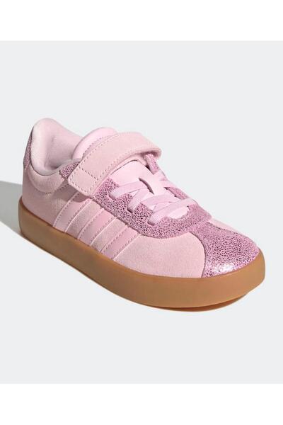 adidas VL Court 3.0 Velcro Closure Sneakers - Pink