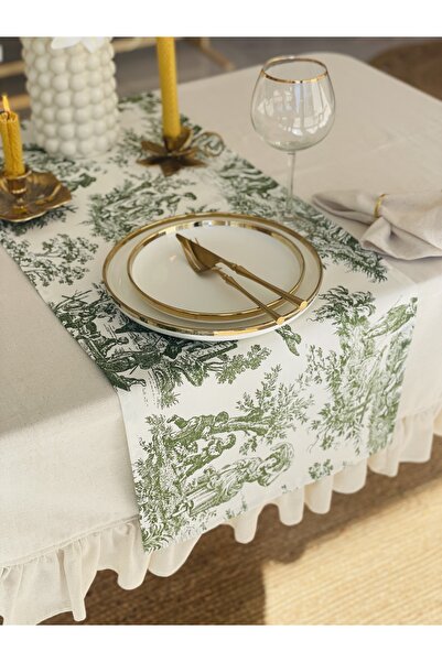 HOME OF BLOSSOM Toile De Jouy Runner 40*120cm