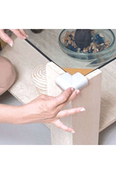 SHOPIENS Baby Safe Corner Protectors, Set of 4 Pieces, Foam, White, 50x50x33mm, MYONNA IT & E- COMMERCE ®