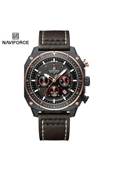 Naviforce BRGDBN Sports Multifunction Waterproof Watches for Men Fashion Leather Luxury Brand Quartz