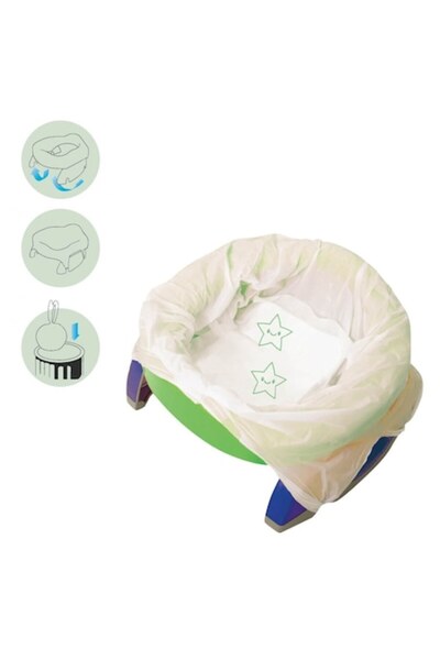 MYONNA IT & E- COMMERCE Honeybaby Scented Disposable Potty Bags, Set of 10, 150 ml, Absorbent, Multicolor