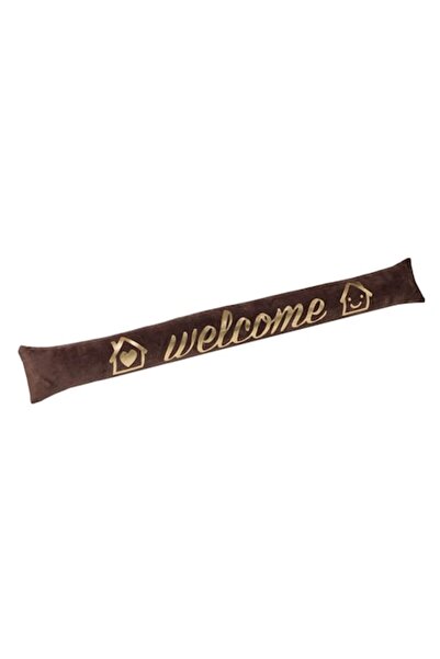 SHOPIENS Draft Shield, Welcome, Brown, Polyester, 90x10 cm, MYONNA IT & E- COMMERCE ®