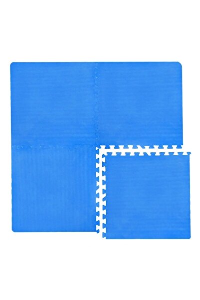 SHOPIENS Modular Puzzle Mat, Universal Model, Set of 4 Pieces, Blue Color, Dimensions 61.5x61.5x1 cm, MYONNA