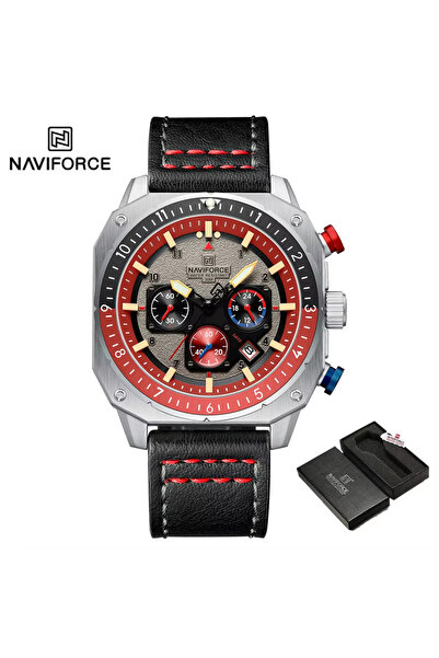 Naviforce SRB-BOX Sports Multifunction Waterproof Watches for Men Fashion Leather Luxury Brand Quart