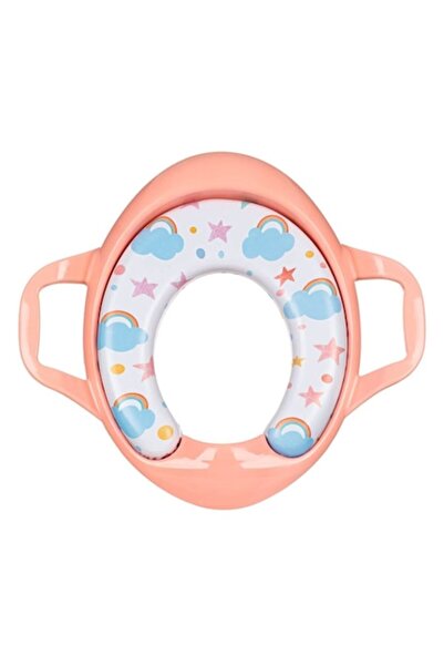 SHOPIENS Reductor WC Honey Baby, Model Curcubeu, Cu Manere, Fete, Culoare Roz, Dimensiuni 41x37cm, MYONNA IT