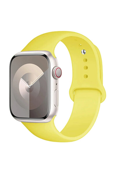 Choice 38 مم - 40 مم - 41 مم S-M 73 سوار سيليكون أصفر ليموني لساعة 44 مم 45 م...