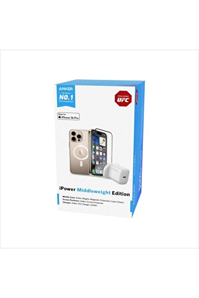 Anker حزمة iPower إصدار متوسط الوزن لجهاز iPhone 16 Pro Max (شاحن 20 واط + وا...