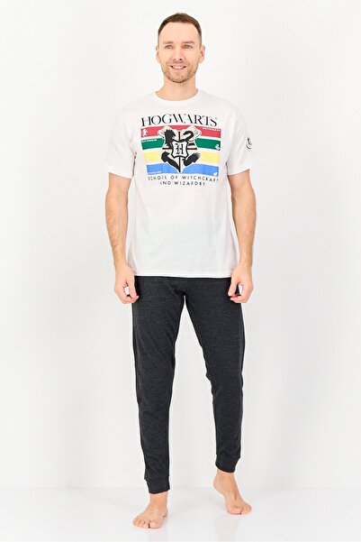 Harry Potter Men 2 Pcs Graphic Print Short Sleeve And Pajama Pants Set, Multicolor