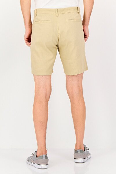 Kenneth Cole Men Regular Solid Basic Shorts, Beige