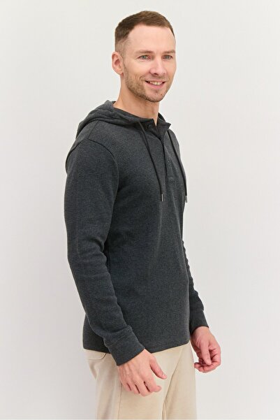 Quiksilver Men Sportswear Fit Short Sleeve Outdoor Hoodie, Grey