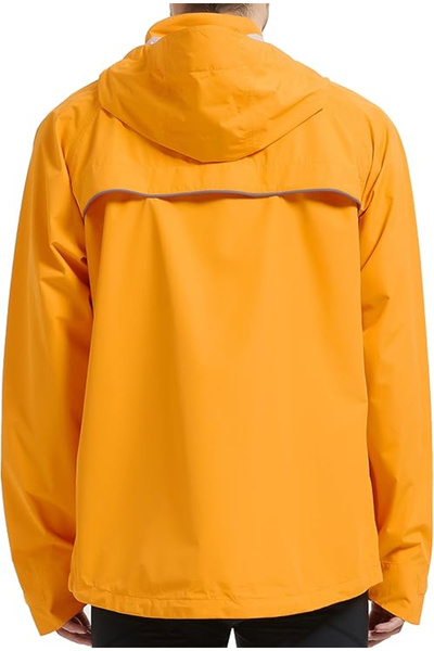OEM Men's waterproof sports jacket, reflective orange color L
