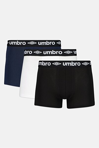 UMBRO بوكسر رجالي بشعار العلامة التجارية، 3 قطع، متعدد الألوان