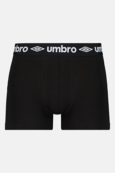 UMBRO Men 3Pcs Brand Logo Boxer Briefs, Black