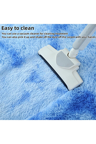 OEM Round 120 cm soft room mat, blue