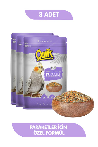 Quik 3lü Set Paraket Yemi Yenilenen Formül 750 gr