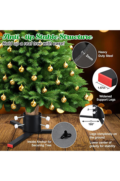 OEM Metal stand for winter holiday tree, thickness 3.8-9 cm