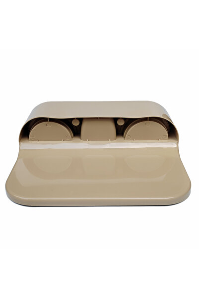 Choice1 حامل أكواب للسيارة بيج اللون، يُثبّت في مكان بين مقعدي السيارة، يُستخ...