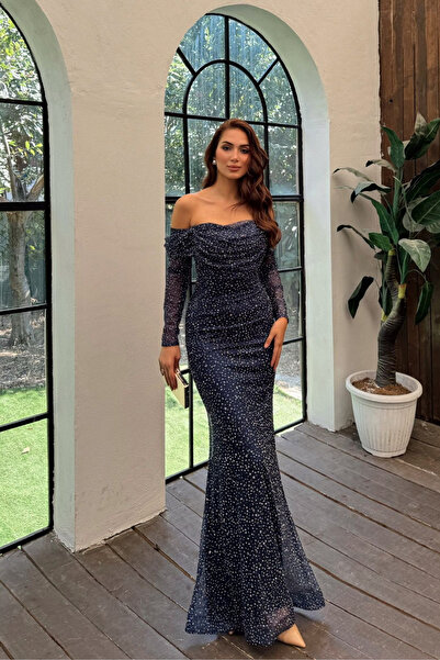 Sindimoda Levi Parlak Simli Abiye