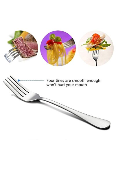 JHT 2 x Set of 6 Stainless Steel Forks, Grunberg GR183