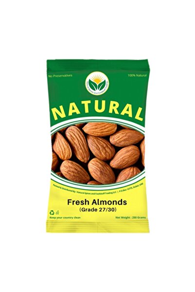 Natural لوز - مقاس 27/30 (متوسط) 250 جرام × 12