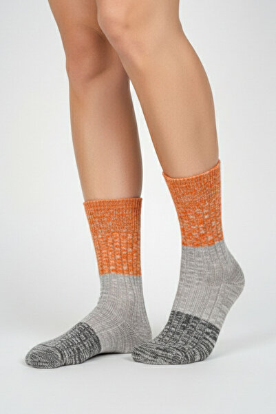 Buluş Organic 3-Piece Flamlı Moline Thick Organic Cotton Socks - Multi-Colored