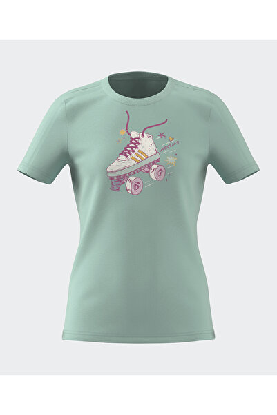 adidas Junior Summer Graphic T-Shirt - Turquoise