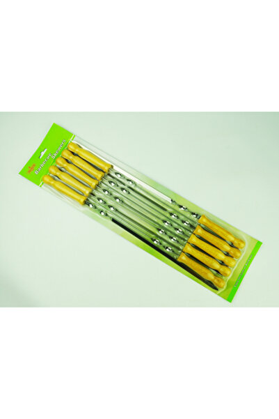 Joyous 10-Piece Stainless Steel Flat Blade Barbeque Skewers