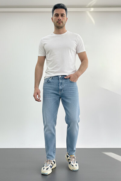 Edwox Чоловічі джинси широкого крою світло-синього кольору Edw425