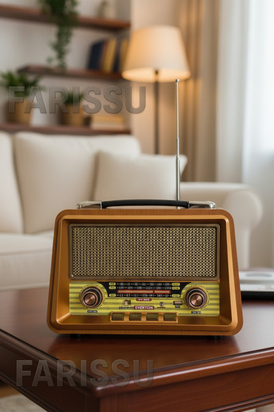 farissu Nostaljik Tasarımlı, Modern Özellikli Everton RT-680BT Bluetooth Hopa...