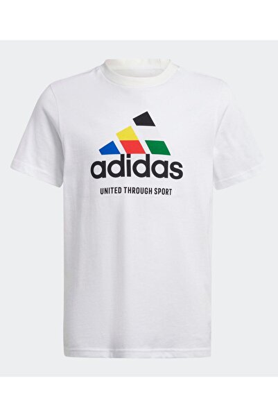 adidas تي شيرت جرافيكي من Tiro Nations Pack - أبيض