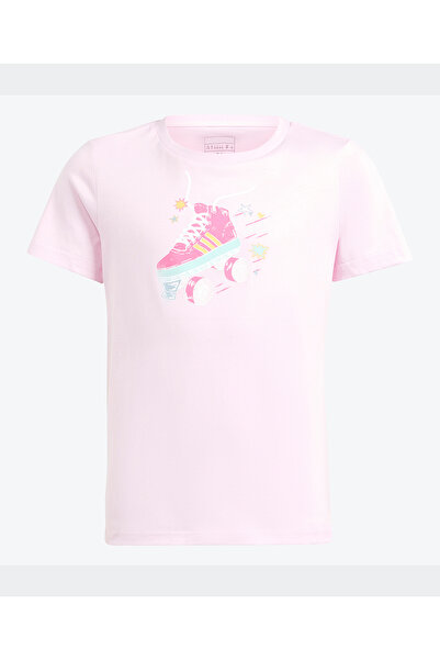 adidas Junior Summer Graphic T-Shirt - Pink