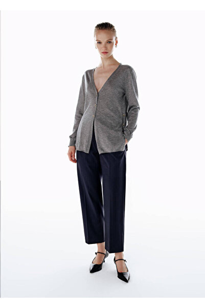 Knitss Ultrafine Organic Cashmere Light Gray Knitwear Cardigan