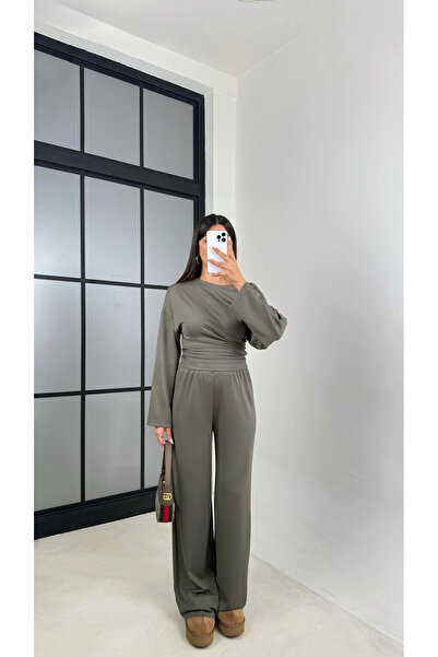 manana fashion Modal Yarasa Sleeve Blouse Pants Two-Piece Set