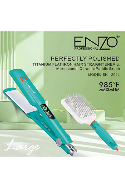 Enzo Professional ENZO EN-1291S Portable Hair Brush Hot Iron 2 in 1 hair Airbag comb Comb Hair Straightener