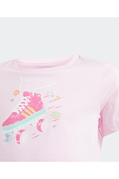 adidas Junior Summer Graphic T-Shirt - Pink