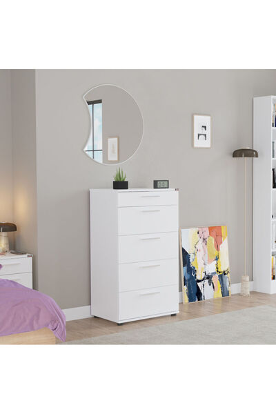 Adore Mobilya Sephia Yemek Odası Aynası Hilal - Diamond Beyaz 67x2x72 cm